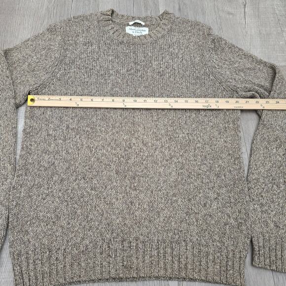 Abercrombie & Fitch Sweater M Muscle Brown Crewneck Smart Casual Winter Layering - Picture 3 of 8